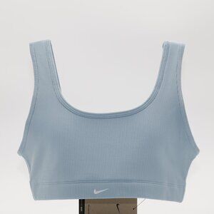 Nike Women's Alate All U Light Support Lightly Lined‎ Ribbed Sports Bra Blue M